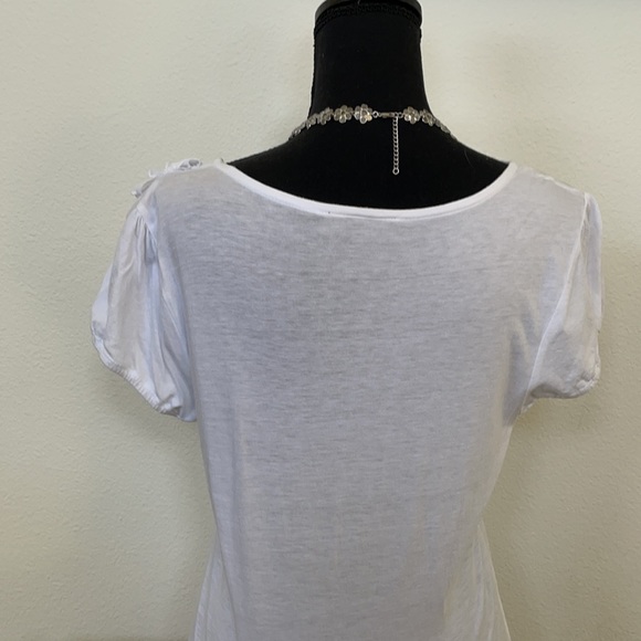 INC White Ruffle Top Size XL - Picture 5 of 6